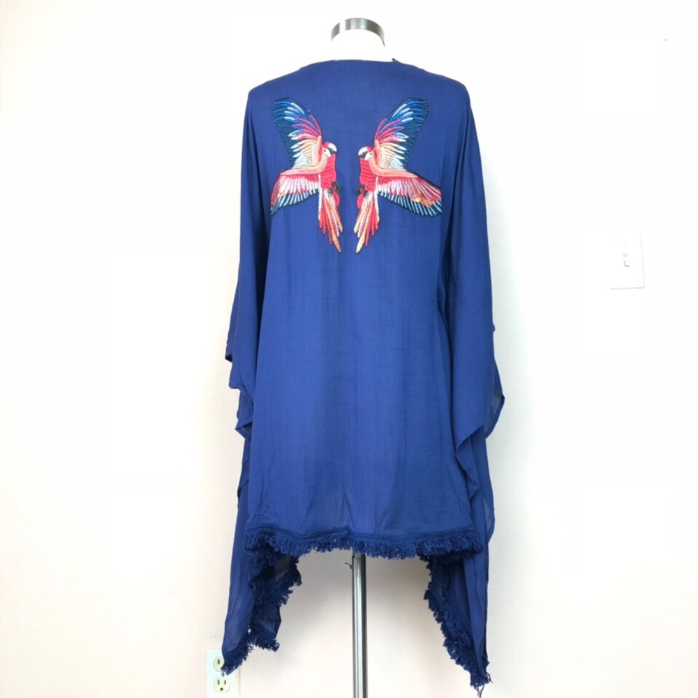 BOHO EAGLE EMBROIDERED KIMONO